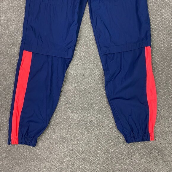 Vintage Nike F.I.T. Logo Pants Men's Medium Blue Woven Tapered Jogger USA - Picture 2 of 16